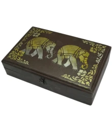 Футляр для бокалов «Слоны» массив дерева (31×20×7.5 см) купить в интернет магазине подарков ПраздникШоп