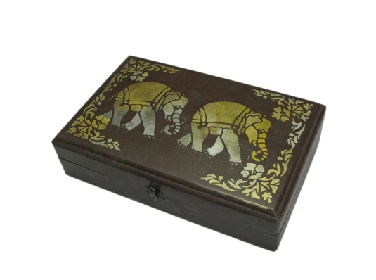 Футляр для бокалов «Слоны» массив дерева (31×20×7.5 см) купить в интернет магазине подарков ПраздникШоп