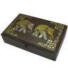 Футляр для бокалов «Слоны» массив дерева (31×20×7.5 см)