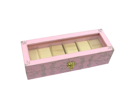 Шкатулка для часов на 6 шт. «Розовый» (31×11×8 см) купить в интернет магазине подарков ПраздникШоп