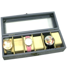 Шкатулка для часов на 6 шт. «Фиолетовый» (31×11×8 см) купить в интернет магазине подарков ПраздникШоп