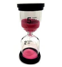 Часы песочные (5 минут) «Розовый песок» (10.5×4.5×4.5 см) купить в интернет магазине подарков ПраздникШоп