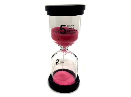 Часы песочные (5 минут) «Розовый песок» (10.5×4.5×4.5 см) купить в интернет магазине подарков ПраздникШоп