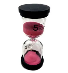 Часы песочные (5 минут) «Розовый песок» (10.5×4.5×4.5 см) купить в интернет магазине подарков ПраздникШоп