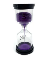 Часы песочные (5 минут) «Фиолетовый песок» (10.5×4.5×4.5 см) купить в интернет магазине подарков ПраздникШоп