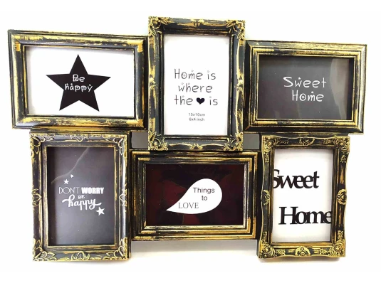 Фоторамка на 6 фото (фото 10×15 см) (50×35×2.5 см) купить в интернет магазине подарков ПраздникШоп