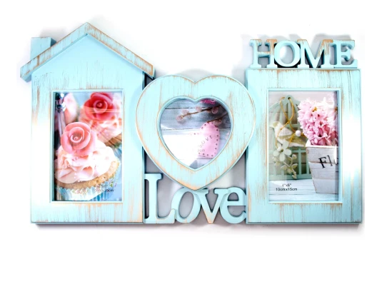 Фоторамки (3 фото) (фото10×15 см 9×9 см) (43×25.5×3 см) купить в интернет магазине подарков ПраздникШоп