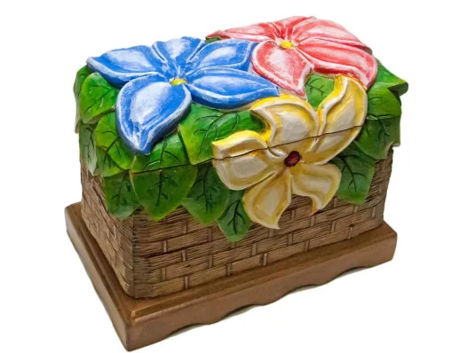 Шкатулка резная «Цветы» купить в интернет магазине подарков ПраздникШоп