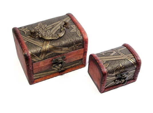 Сундучки набор 2 шт. (12×9×8.5 см 8×6×6 см) купить в интернет магазине подарков ПраздникШоп