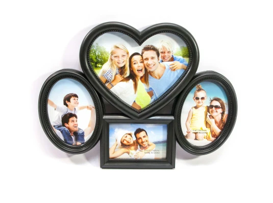 Фоторамки черные (4 фото) (фото 17×12 см 10×15 см 13×9 см) (34.5×25.5 см) купить в интернет магазине подарков ПраздникШоп