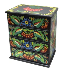 Шкатулка комод «Цветы с калиной » купить в интернет магазине подарков ПраздникШоп