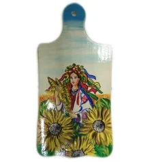 Доска кухонная «Украина с колосками пшеницы» бук купить в интернет магазине подарков ПраздникШоп