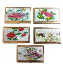 Визитница металлическая с рисунком (9.5×6×1 см) в коробочке купить в интернет магазине подарков ПраздникШоп