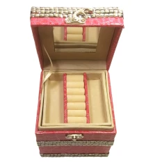 Шкатулка для бижутерии розовая (12.5×12.5×12.5 см) купить в интернет магазине подарков ПраздникШоп