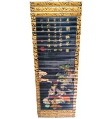 Панно бамбуковое «Девушка музыкант» (24×65 см) купить в интернет магазине подарков ПраздникШоп