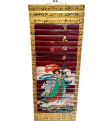 Панно бамбуковое «Девушка с павлинами» (24×65 см) купить в интернет магазине подарков ПраздникШоп