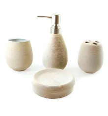 Набор для ванной керамический белый (23×27.5×9 см) купить в интернет магазине подарков ПраздникШоп