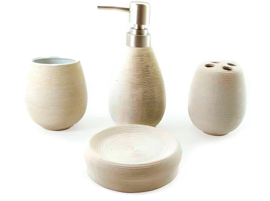 Набор для ванной керамический белый (23×27.5×9 см) купить в интернет магазине подарков ПраздникШоп