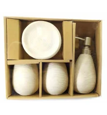 Набор для ванной керамический белый (23×27.5×9 см) купить в интернет магазине подарков ПраздникШоп