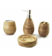 Набор для ванной керамический коричневый (23×27.5×9 см) купить в интернет магазине подарков ПраздникШоп