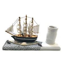 Модель парусника с подставкой для ручек (22×12×7 см) A купить в интернет магазине подарков ПраздникШоп