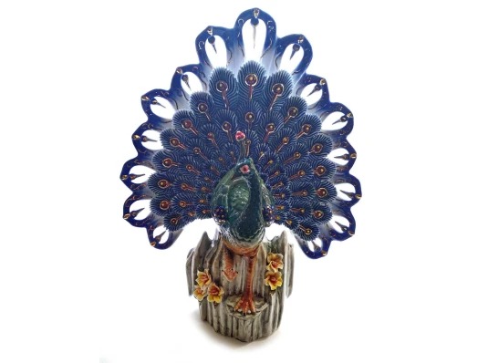 Павлин фарфоровый (37×29×13 см) купить в интернет магазине подарков ПраздникШоп