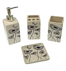Набор для ванной керамический (22×22×7.5 см) A купить в интернет магазине подарков ПраздникШоп