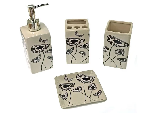 Набор для ванной керамический (22×22×7.5 см) A купить в интернет магазине подарков ПраздникШоп
