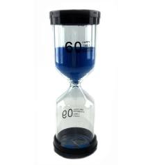 Часы песочные 60 мин синий песок (13×5.5×5.5 см) купить в интернет магазине подарков ПраздникШоп