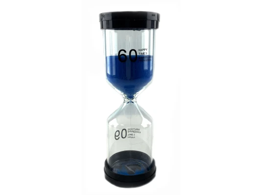 Часы песочные 60 мин синий песок (13×5.5×5.5 см) купить в интернет магазине подарков ПраздникШоп