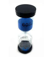 Часы песочные 60 мин синий песок (13×5.5×5.5 см) купить в интернет магазине подарков ПраздникШоп