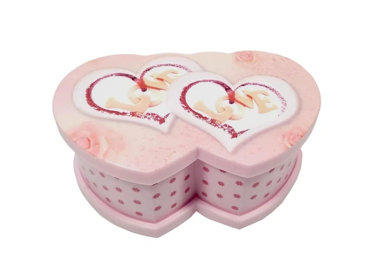 Шкатулка музыкальная «Сердечки» (16×10×6.5 см) купить в интернет магазине подарков ПраздникШоп