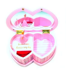 Шкатулка музыкальная «Сердечки» (16×10×6.5 см) купить в интернет магазине подарков ПраздникШоп