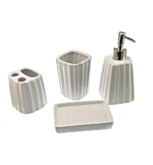 Набор для ванной керамический белый (29×20.5×10 см) B купить в интернет магазине подарков ПраздникШоп