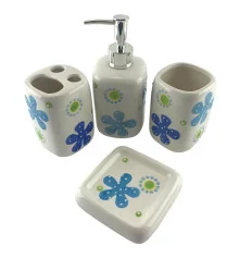 Набор для ванной керамический голубой (26×22×8 см) купить в интернет магазине подарков ПраздникШоп