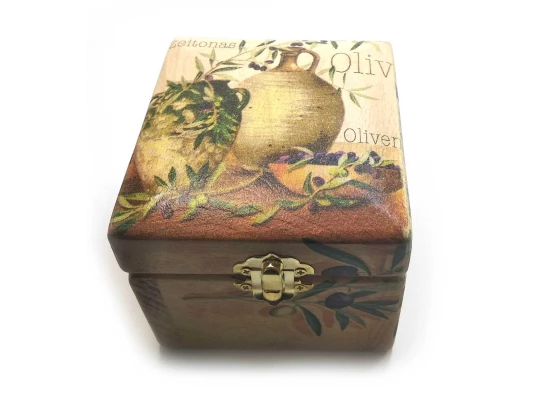 Шкатулка «Оливки» массив дерева (11×11×9 см) купить в интернет магазине подарков ПраздникШоп