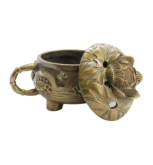 Аромакурительница бронзовая «Лотос» (12×8×8 см) купить в интернет магазине подарков ПраздникШоп