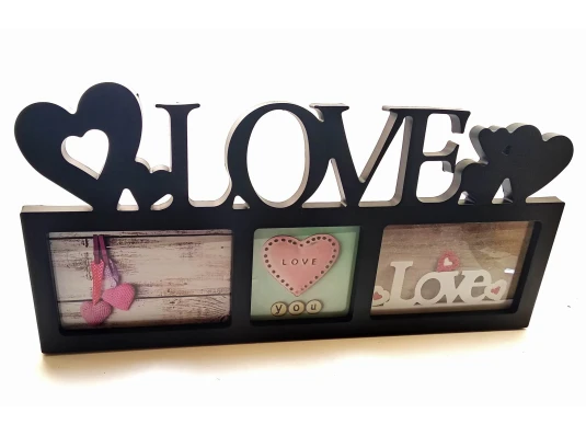 Фоторамки (3 фото) (фото 14.5×10 см 10×10 см ) (43.5×21.5×1.5 см) купить в интернет магазине подарков ПраздникШоп