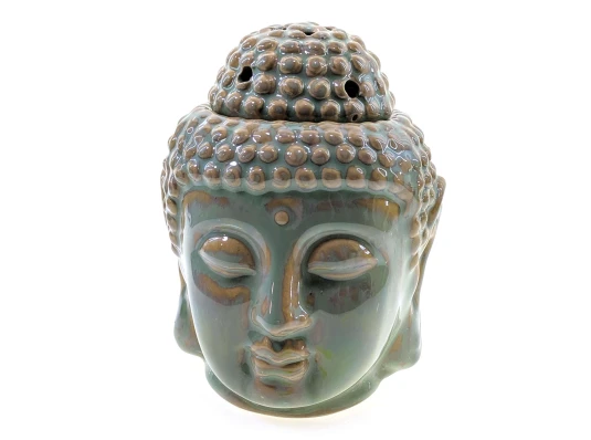 Аромалампа керамическая «Будда» зеленая (14×10.5×11 см) купить в интернет магазине подарков ПраздникШоп
