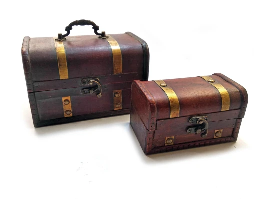 Сундучки деревянные набор 2 шт. (18×11.5×11.5 см 13.5×8×8 см) купить в интернет магазине подарков ПраздникШоп