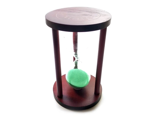 Часы песочные 15 мин зеленый песок (14.5×9×9 см) купить в интернет магазине подарков ПраздникШоп