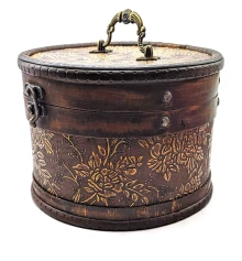 Шкатулки круглые (н-р 2 шт.) (d-18 см h-13 см :d-13 см h-10 см) купить в интернет магазине подарков ПраздникШоп