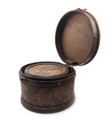 Шкатулки круглые (н-р 2 шт.) (d-18 см h-13 см :d-13 см h-10 см) купить в интернет магазине подарков ПраздникШоп