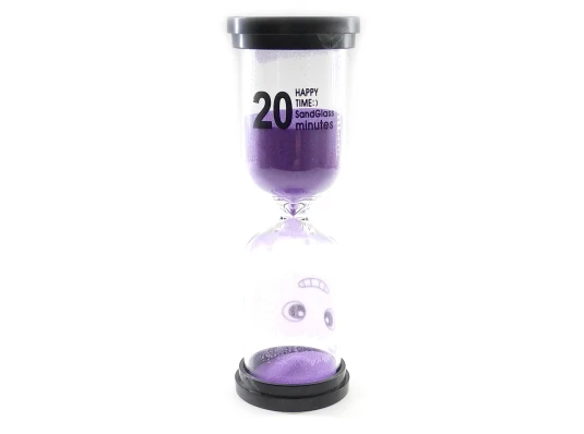 Часы песочные 20 мин фиолетовый песок (14×4.5×4.5 см) купить в интернет магазине подарков ПраздникШоп