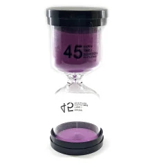 Часы песочные 45 мин фиолетовый песок (13×5.5×5.5 см) купить в интернет магазине подарков ПраздникШоп
