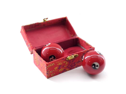 Шары массажные музыкальные «Инь Янь» красные (d-3.7 см) купить в интернет магазине подарков ПраздникШоп