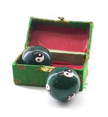 Шары массажные музыкальные «Инь Янь» зеленые (d-4.2 см) купить в интернет магазине подарков ПраздникШоп