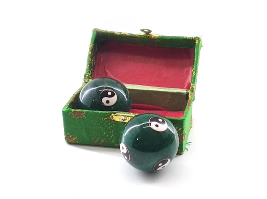 Шары массажные музыкальные «Инь Янь» зеленые (d-4.2 см) купить в интернет магазине подарков ПраздникШоп