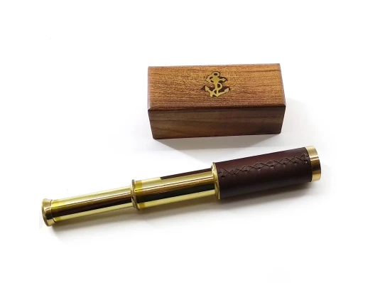 Подзорная труба в деревянном футляре (труба 23.5 см футляр 13×5×5.5 см) A купить в интернет магазине подарков ПраздникШоп