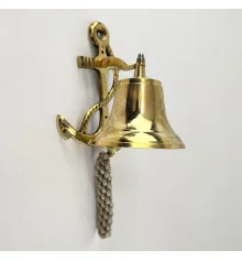 Колокол рында с якорем бронза (d-18 см h-21 см)(7") (1350 г) купить в интернет магазине подарков ПраздникШоп
